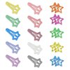 Arqumi Cute Hair Clips for Girl - 20 PCS Lovely Hair Accessories No Slip Metal Snap Pins,Colorful Five-pointed Star Barrettes