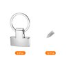 uxcell 6Pcs 22mm/ 0.87" Key Fob Hardware with 20mm ID Keychain Ring Purse Bag Hardware for Car Key Chain, Hanging Lanyard, Silver Tone