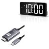 BoxWave Cable Compatible with AMIR Digital Clock (7in) - SmartDisplay Cable - USB Type-C to HDMI (6 ft), USB C/HDMI Cable - Jet Black