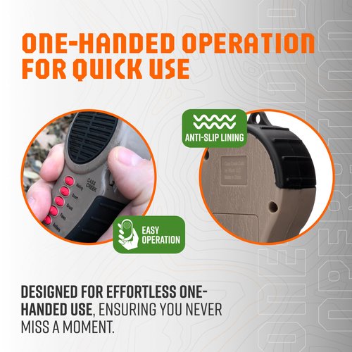 Cass Creek Ergo Deer Call, Handheld Electronic Game Call, CC983, Compact Design, 5 Calls In 1, Expert Calls for Everyone