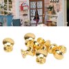 SPYMINNPOO 8Pcs 1:12 Scale Miniature Round Head Knobs, Metal Dollhouse Door Handle Knobs Furniture Knobs Accessories (Gold)