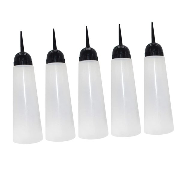 HONMEET 5pcs Plastic to Go Containers Lotion Container Plastic Dye Salon Accessories Hair Coloring Supplies Hair Color Applicator Shampoo Bottle Refillable Dye Container Dispenser Tool