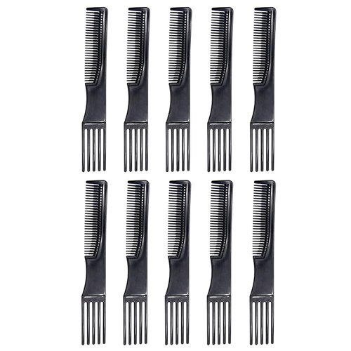 HEALLILY 10Pcs Carbon Lift Teasing Combs Plastic Salon Teasing Back Combs Black Hair Pick Comb Anti Static Portable Comb for Women Most Hair Types 1