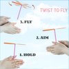LCPQMZGH 60 Pieces Hand Helicopter Spinner Hand Rub Plastic Propeller Outdoor Flying Plastic Dragonfly Toy Random Color Toy Helicopter