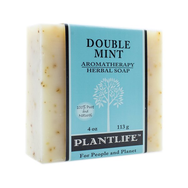 Plantlife Double Mint Bar Soap - Moisturizing and Soothing Soap for Your Skin - Hand Crafted Using Plant-Based Ingredients - Made in California 4oz Bar