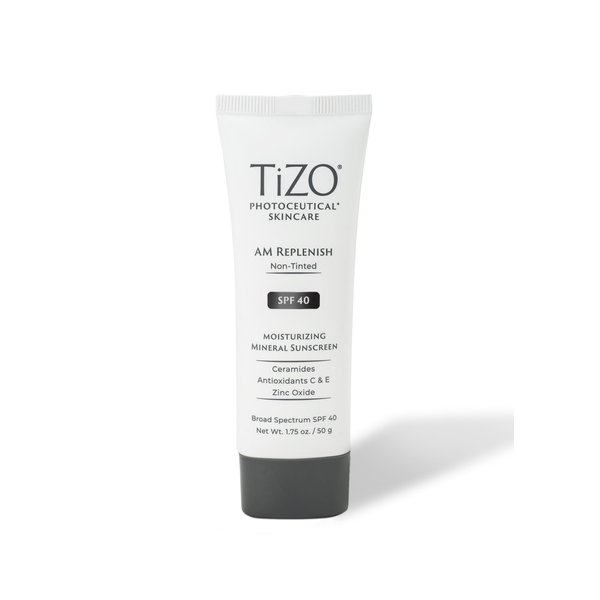 TIZO Photoceuticals Am Replenish Non-tinted Facial Mineral Sunscreen SPF 40, 1.75 oz