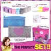 CRAFTILOO DIY 2 Rug Pencil Cases Latch Hook Kits for Kids Sewing Set for Girls Beginners Latchkits Ages 8-12
