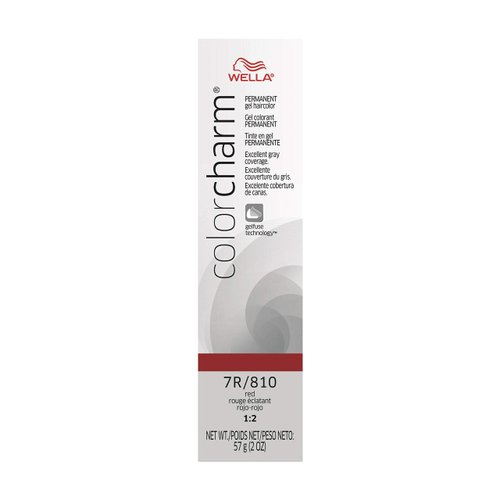 COLORCHARM Permanent Gel, Hair Color for Gray Coverage, 7R Red