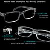 LUR READING GLASSES 6 Pack Spring Hinge Comfort Plastic Readers (Clear)