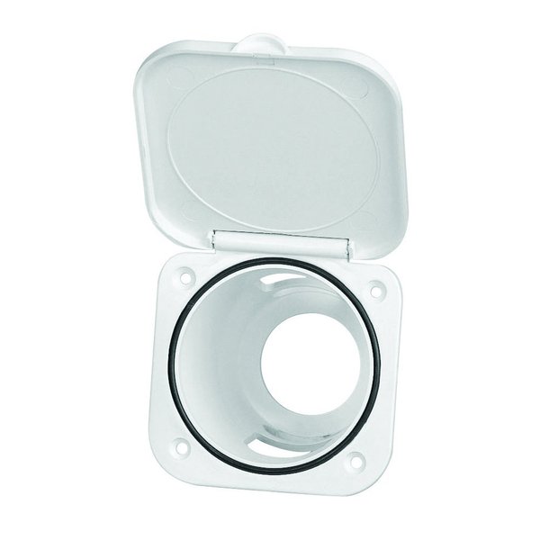 Nuova Rade Case for Shower Head, Square, with Lid, 3.75" x 3.75", White