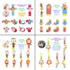 Bloobloomax Wrist Rattles Foot Finder Rattle Sock Baby Toy, Hanging Rattle Toy, Hand Bracelet Rattle, Feet Leg Ankle Socks, Activity Rattle Present Gift for Newborn Infant Babies Boy Girl(12 pcs-H)