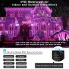 AmyHomie Purple Christmas Lights, 108Ft 300LED Christmas String Lights, 8 Modes Waterproof Fairy String Lights for Outdoor & Indoor Home Patio Garden Party Wedding Decor