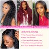 Curly Lace Front Wig Human Hair 13x4 Deep Wave Frontal Wigs for Women Wet and Wavy 250% Density HD Lace Front Wigs Human Hair Pre Plucked with Baby Hair Natural Hairline(20inch, 13x4 deep wave wig)