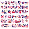 HOWAF 96 4th/Fourth of July Temporary Tattoos Stickers, USA Flag Red White & Blue Tattoos Patriotic American Independence Day Temporary Tattoos, USA Flag Tattoos Labor Day Party Favors