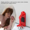 Portable Alarm Door Stopper, Portable Lock for Travel Anti Theft Blocker Stoppers Security Jammer Stopper No Drill Safety Door Stopper Security for Women, Children (Red)