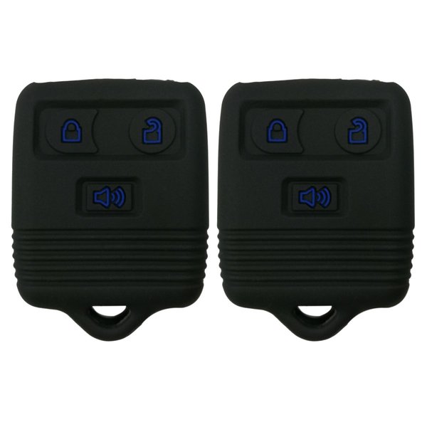 2Pcs Coolbestda Smart Silicone Key fob Cover Case Keyless Rntry Protector Jacket Holder for Ford F150 F250 F350 Explorer Ranger Escape Expedition