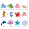 12 Pcs Ocean Sea Animal Honeycomb Centerpiece Party Decorations Ocean Themed Under The Sea Table Topper Party Supplies Fish Sea Creature Mermaid Beach Bday for Baby Shower