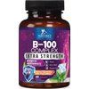 B Complex Vitamins with Vitamin C & Folic Acid - Dietary Supplement for Energy, Immune, & Brain Support - Nature's Super B Vitamin Complex for Women and Men, Made with Folate - 60 Vegetarian Capsules