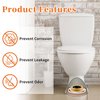 Toilet Flange with Wax Ring for Toilets, Toilet Flange Repair Kit for 4" and 5" Drain Pipe, Extra Wax Rings New Installation, Toilet Replacement Kit with Washers & Bolts for Plumbing Below Floor