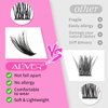DIY Lash Extension Kit, 280pcs Individual Volume Lashes Cluster 9-16mm Mix Lash Clusters with Lash Bond and Seal and Lash Applicator Tool for DIY Eyelashes Extensions(Style-D30 D40)