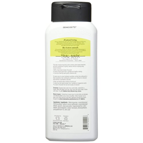J.R. Watkins Daily Moisturizing Aloe and Green Tea Body Wash, 18 Ounce