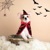 Estivaux Pet Halloween Costumes Dogs Cats Halloween Vampire Pets Costume Cape with Black Red Witch Hat Wizard Cats Cosplay Clothes Apparel for Small Dogs Cats Halloween Party Decorations