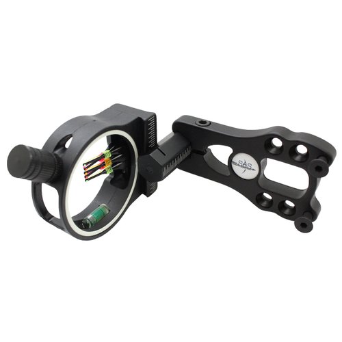 SAS Archery Essential Accessory Upgrade Combo 5-pin Bow Sight, Arrow Rest, Stabilizer, Braided Bow Sling, Peep Sight - Black