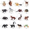 Gemini&Genius 16PCS Woodland Animal Baby Toys, Soild Plastic Forest Animals Educational Toy Figures, Cake Toppers Cupcake Toppers and Gifts for Kids