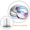 Homoyoyo 2Pcs Empty CD DVD Cake Box:CD Cake Spindle Plastic CD Storage Box Case 100 Discs DVD Storage for Home Office Easy to Open Clear with Black Base PP Travel