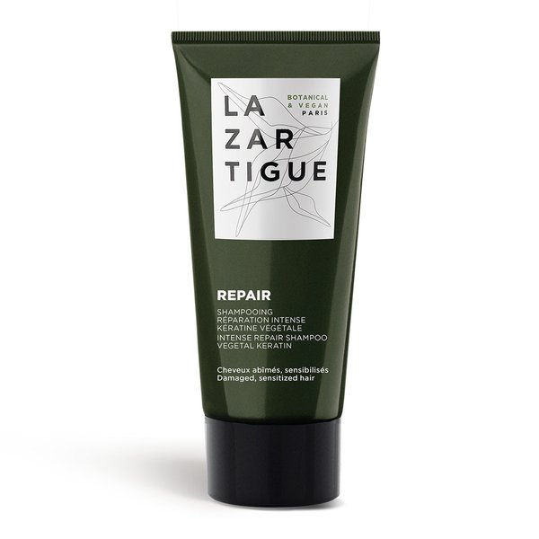 Lazartigue Repair Shampoo Travel Size | Vegetal Keratin Treatment for Damaged Hair | Restructures Hair Fiber and Reduces Split Ends | Vegan, Sulfate & Silicone Free, 1.7 fl.oz.