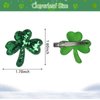 Totelux St. Patrick's Day Shamrock Hair Clips Sequins Hair Pins Irish Green Clover Hair Barrettes Glitter Alligator Clips for Women Girls Hair Accessories Holiday Party Supplies Gift 4PCS