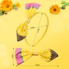 Back to School Headband - Cute Pencil Bow Hair Band for Girls - White Dots Yellow Pencil Bows Hair Hoop - Perfect First Day of School Hair Accessories for Students