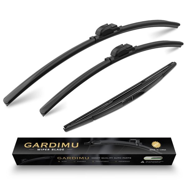 GARDIMU Replacement For 2013 2014 2015 2016 2017 Subaru Crosstrek XV Windshield Wiper Blade-3 Pieces of Car Front And Rear Window Wiper blades