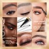 Eyebrow Pencil Light Brown, Microblading Tattoo Brow Pen With A Micro-Fork Tip Applicator, 4 Point Eyebrow Pencil Waterproof Smudge Proof Four-Fork Liquid Eyebrow Pencil Long Lasting Natural Fine Wild 4D Eyebrow Pencil Makeup (01# Light Brown)