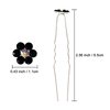 BETITETO Rhinestone Flower Hair Pins, 40 Pcs U-Shaped Crystal Party Wedding Bridal Hair Accessories for Women Girls (Black)
