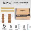 iZINC 5 Pack Solid Zinc Glod Drawer Pulls,6 1/4 Inch/160mm Brushed Gold Cabinet Pulls,Modern Dresser Handles,Kitchen Hardware for Bathroom and Cabinet