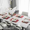 Home Brilliant Cloth Placemats Set of 4 Red Linen Placemats for Dinner Heat Resistant Dining Table Mats Kitchen Place Mats, Dark Red Burgundy
