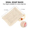 AMAHOMESA Soap Bag, Natural Sisal 4 Pack - Exfoliating Foaming Soap Holder for Shower, Plastic-Free Soap Saver, Quick Drying Soap Pouch