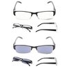LUR READING GLASSES 4 pack Include Sun Readers