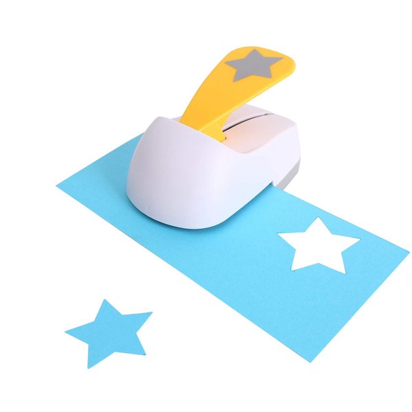 Craft Lever Punch 2 inch DIY Handmade Paper Punch for Festival and Greeting Card Making Ten Shapes Choices(Star 2)