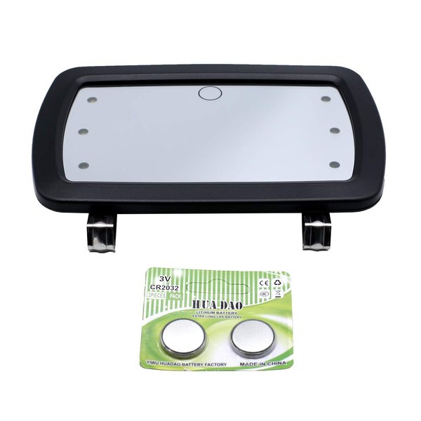 GSKMOTOR Car Sun Visor Mirror Makeup with LED Light Sun-Shading Cosmetic Mirror - Auto Baby Light Makeup Mirror Gift