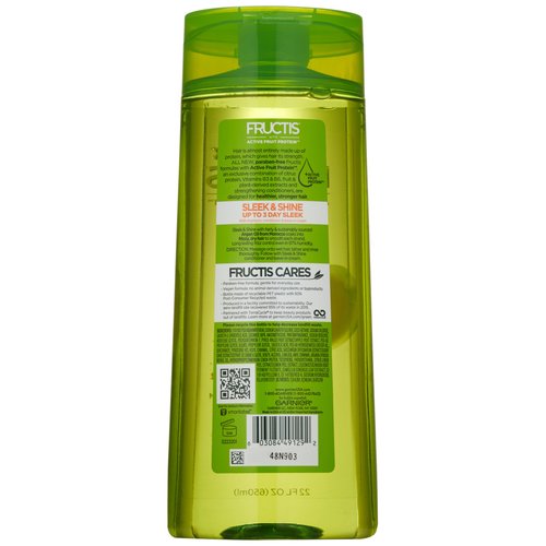 Garnier Fructis Sleek and Shine Shampoo, Frizzy, Dry, Unmanageable Hair, 22 fl; oz.