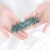 Brihasory Luxurious Wedding Hair Comb Full Rhinestones Bride Hair Accessories for Party Prom Bridal Side Hair Combs for Women Bride Girls Hair Decoration(Green)