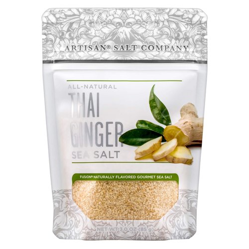 Artisan Salt Company Fusion Naturally Flavored Thai Ginger Sea Salt, Zip-Top Pouch, 3 Ounce