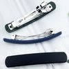 3 Pcs Matte French Hair Clips Flat Hair Barrettes Strong Hold Vintage Hair Clips Cute Hair Styling Clips Metal Snap Hair Clasps Accessories for Women Girls (Blue+Green+Black)