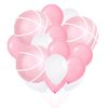Pink and White Basketball Balloon Girl Basketball Birthday Party Decoration Sport Mylar Balloon Basketball Party Supplies