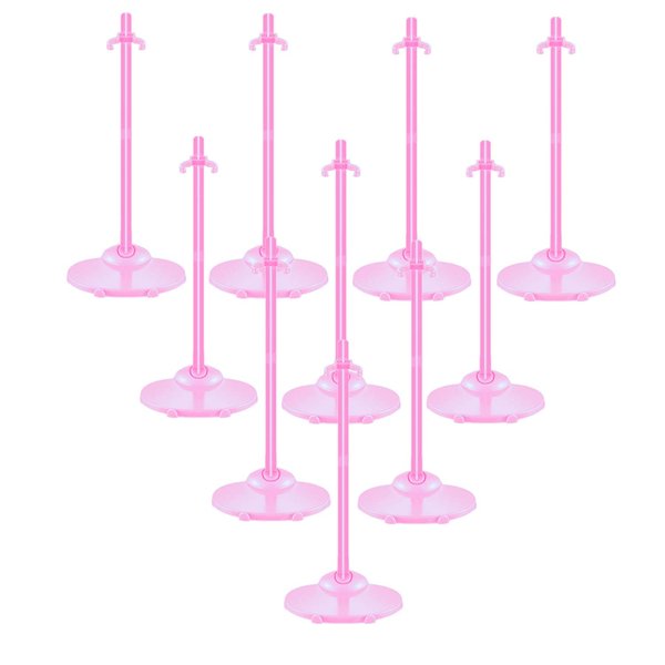 APOHALO 10 Pcs Doll Stands Display Holders Doll Stands Doll Mini Display Stand Doll Support Frame Toy Doll Accessories Prop up 11 to 13 Inch Dolls and Action Figures Doll Accessories Pink