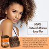 It's Pure Natural African Black Soap Bars with Extra Rich Shea Butter (Pack of 3) Organic Raw Soap for Face & Body, Acne Treatment & Dark Spot Remover [Made in Ghana]