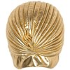 Unisex Turban Hat, Vintage Polyester Pleated Head Wrap Headband Cross Twist Arab Hair Wrap Chemo Turban Headwear Gold