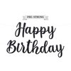 Pre-Strung Happy Birthday Banner - NO DIY - Black Happy Birthday Banner For Men & Women - Pre-Strung Script Garland on 6 ft Strands - Glitter Birthday Party Decorations & Decor. Did we mention no DIY? (Black)